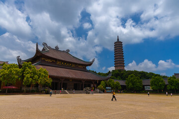 Bai Dinh Buddhist temple in Ning Binh Vietnam filled with architectural marvels of statues icons and magnificent Buddha buildings with classic ancient design 