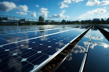 solar panels in buildings with sunlight