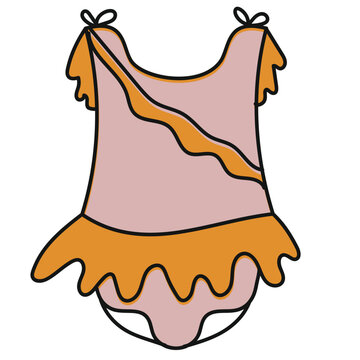 recommend clip art: baby swimwear icon set hand drawn doodle vector illustration