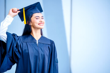 happy graduates celebrate their university graduation. educational concept Graduation graduation ceremony.