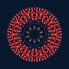 Obraz premium Symmetrical composition of geometric shapes. Abstract element for design. Vector illustration in a flat style.