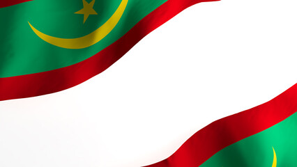 national flag background image,wind blowing flags,3d rendering,Flag of Mauritania