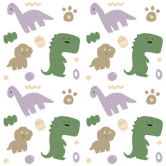 Naklejka premium Dinosaur cute cartoon pattern for wallpaper,background,backdrop,poster,postcard