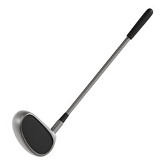 3D illustration of golf stick and equipment