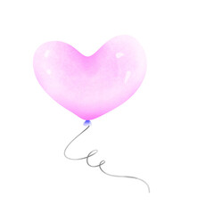 Fototapeta na wymiar Heart Pink balloon