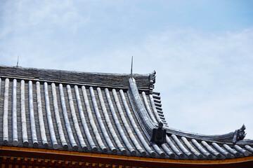 Japanese shrine roof, Japan travel	