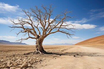 Fototapeta na wymiar drought disaster with dead trees