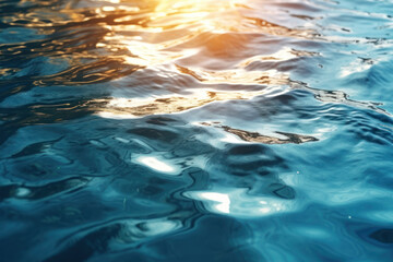 Water surface that reflects sunlight, Generative AI