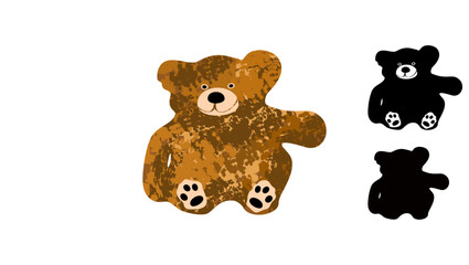 teddy bear silhouette