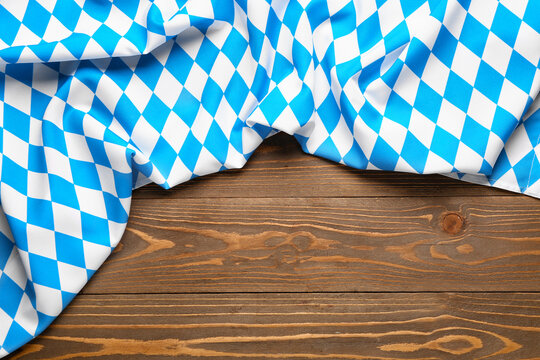 Flag of Bavaria on wooden background