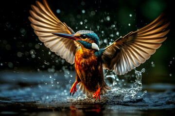 bird in the water