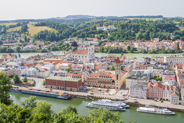 Fototapeta na wymiar view on the old town of Passau Germany