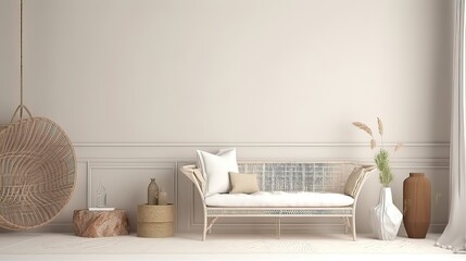Minimalist Boho Living Room, Earthy Color Design Ideas