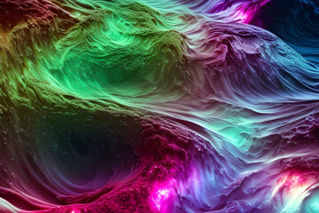 Abstract splash liquid, three colors, amazing detailed swirls, mixed waves, concept graphic resources, generative ai