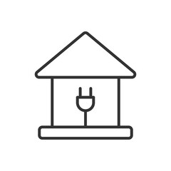 smart home power plug icon - House energy icon