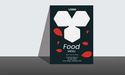Restaurant menu and flyer design templates modern with colorful size A4 size.

