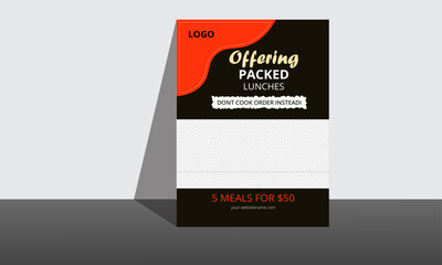 Restaurant menu and flyer design templates modern with colorful size A4 size.
