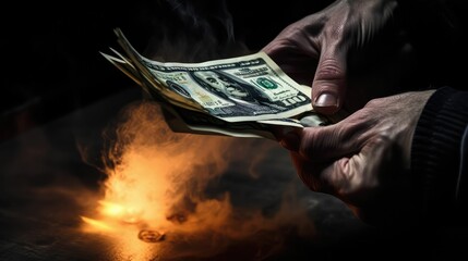 Burning dollars