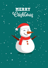 Fototapeta na wymiar Illustration vector Merry Christmas greeting card, Background, Banner, Sticker. Vector eps 10