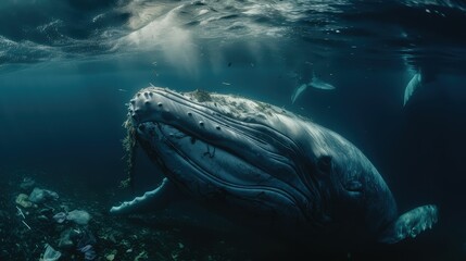 Fototapeta premium Plastic Pollution In Ocean