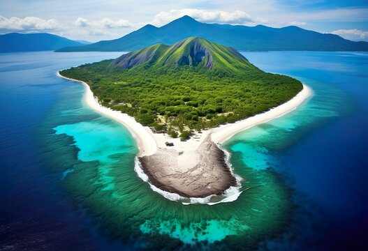 Aerial view of White Island Mambajao Camiguin
