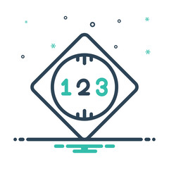 Mix icon for digit having