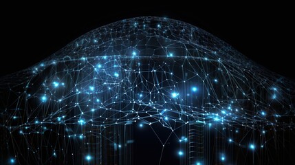 Obraz premium Abstract Artificial intelligence. Technology web background. Virtual concept illustration