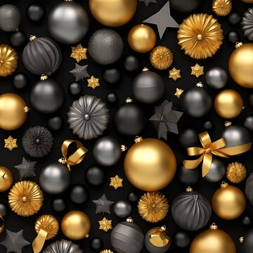 Merry Christmas background with shining gold