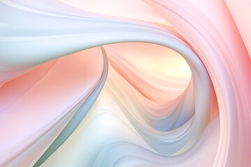 Fototapeta premium Smooth and Soft pastel rainbow Satin Silk Background. Generative AI.