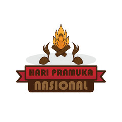 Minimalist theme social media feed design icon combination for the celebration of National Scout Day in Indonesia