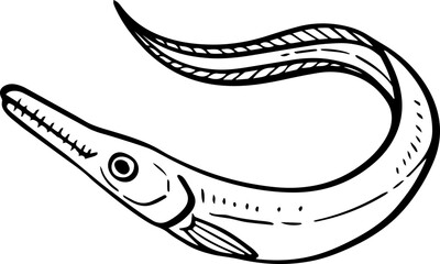 cartoon fish drawing illustration.