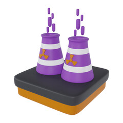 3d element eco energy icons render