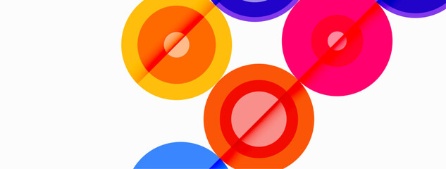 Circle trendy minimal geometric abstract background. Vector Illustration For Wallpaper, Banner, Background, Card, Book Illustration, landing page