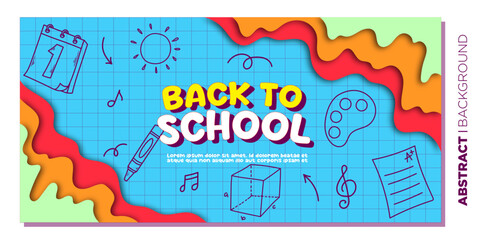 colorful back to school background
