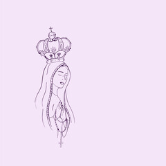 THESE HIGH QUALITY MOTHER MARIA VECTOR FOR USING VARIOUS TYPES OF DESIGN WORKS LIKE T-SHIRT, LOGO, TATTOO AND HOME WALL DESIGN
