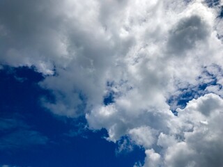 beautiful sky background with clouds in blue sky. Sunlight and Clouds beauty