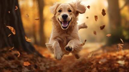 golden retriever running