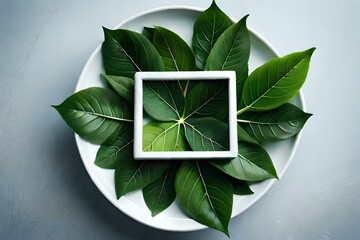 Scandinavian room interior with mock up photo frame on the brown bamboo shelf with beautiful plants in differents hipster and design pots. White walls. Modern and floral concept of shelf