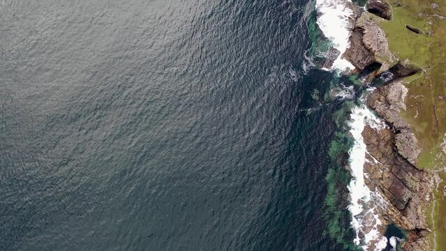 Aerial view of the coastline by Falcorrib south of Dungloe, County Donegal - Ireland