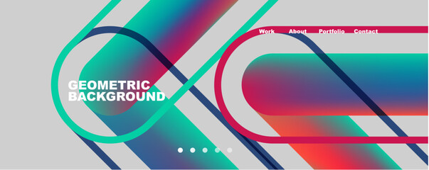 Trendy color overlapping lines abstract background. Vector Illustration For Wallpaper, Banner, Background, Card, Book Illustration, landing page