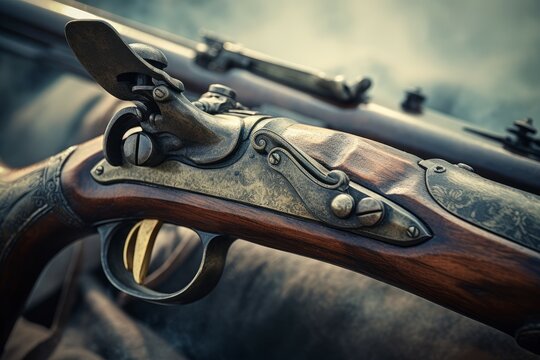 Pirate gun closeup. Generate Ai