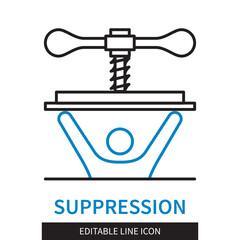 Suppression editable line icon