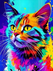 ANIMAL COLORFUL ABSTRACT ARTWORK - AI generated