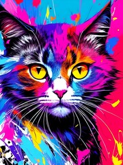 ANIMAL COLORFUL ABSTRACT ARTWORK - AI generated
