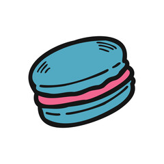 isolate bakery blue macaron vector design