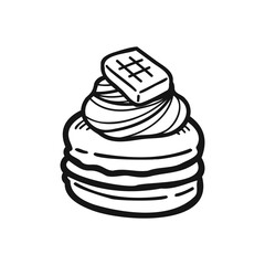 isolate black and white bakery chocolate macaron