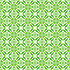 Medallion seamless pattern. Green graceful boho