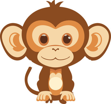 Cute monkey vector design cartoon