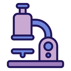 microscope icon, flat outline icon style