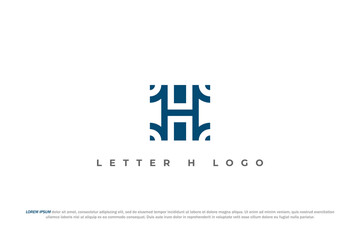 Obraz premium logo letter h ornament abstract